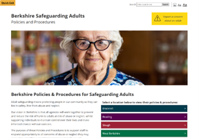 Berkshire Safeguarding Adults Board Policies & Procedures website