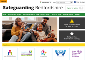 Safeguarding Bedfordshire Partnership website