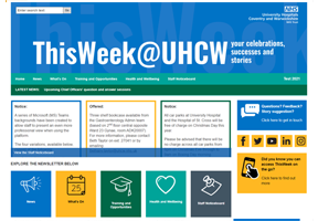 ThisWeek@UCHW - Staff newsletter