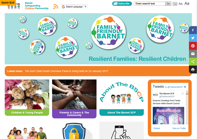 The Barnet Safeguarding Children Partnership - website