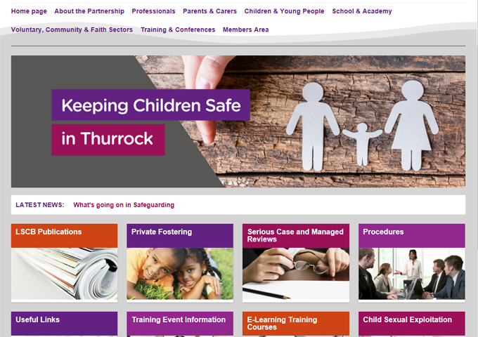 Thurrock Safeguarding Children Partnership website