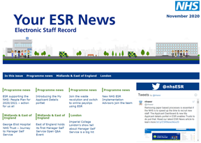 Your Electronic Staff Record (ESR) News